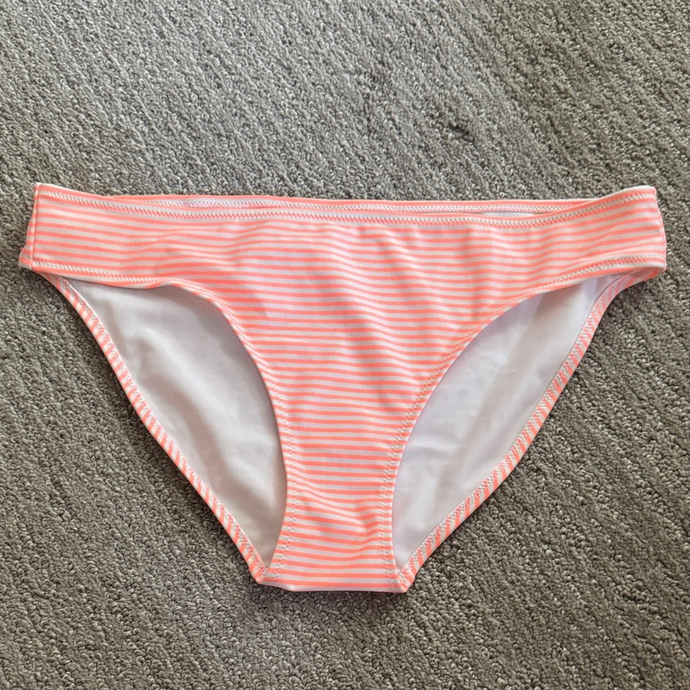 Aerie Striped Coral Bikini Bottom